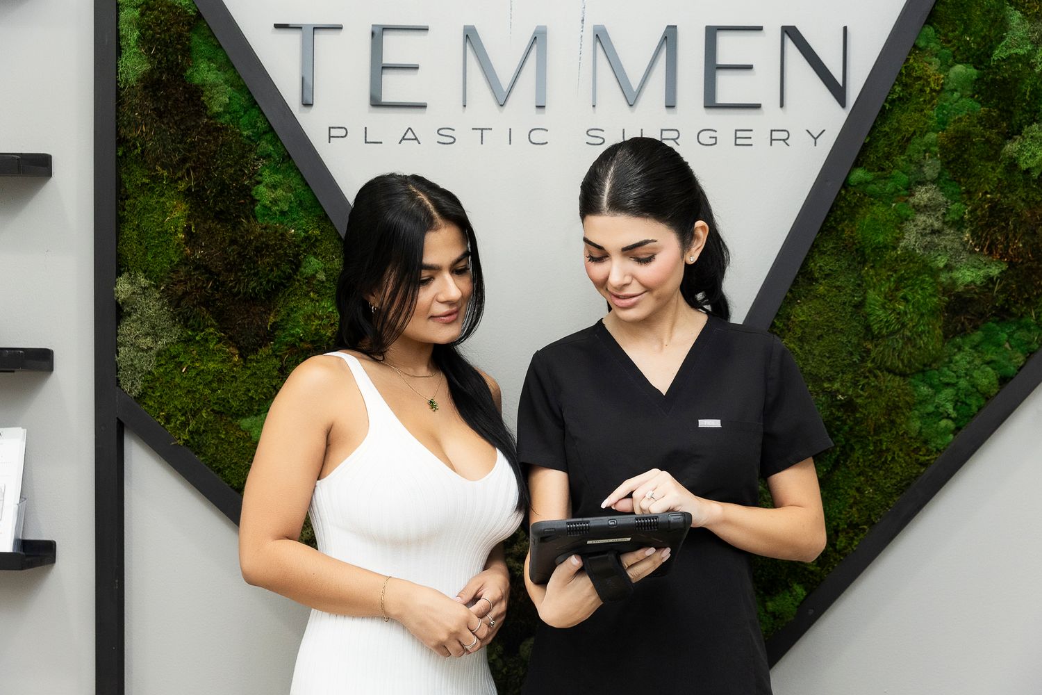 Consultation at a plastic surgery clinic.